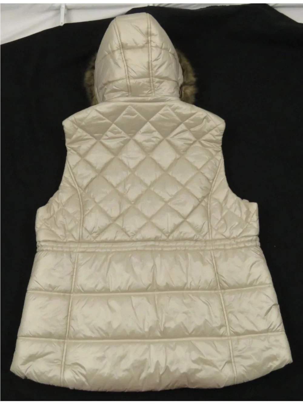 NWT Michael Kors Quilted Faux Fur Hooded Full Zip Puffer Gilet Vest Jacket XXL